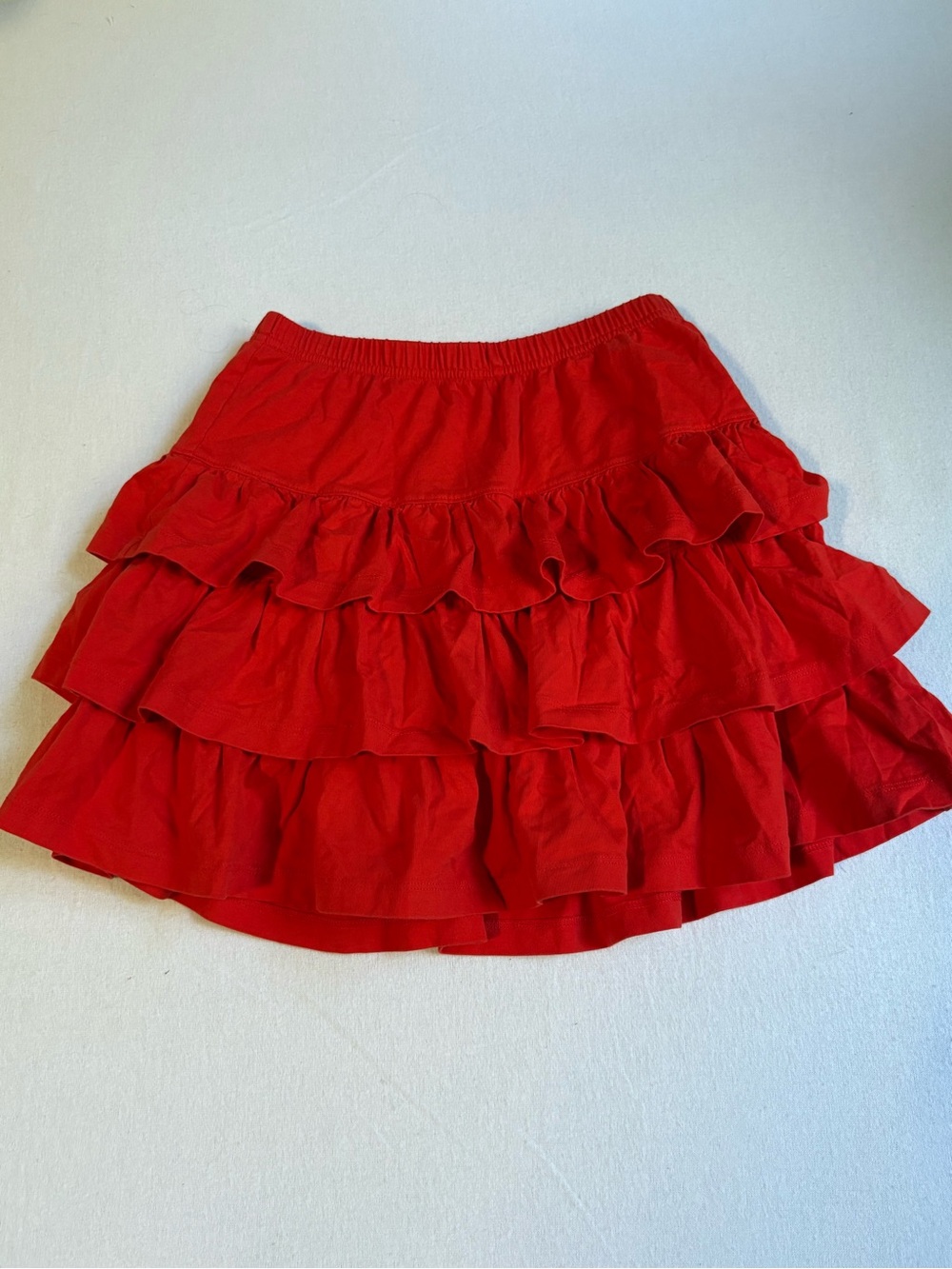 Hanna Andersson Bright Red Tiered Ruffle Skort
